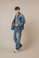 Flower Logo Denim Blouson