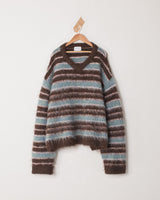 Wool Mix Shaggy v Necker Sweater