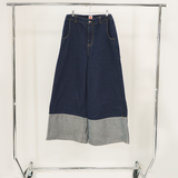 내면의 평화 zip 데님 바지