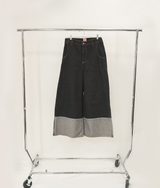 내면의 평화 zip 데님 바지