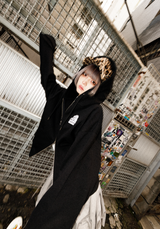 Galfy x 센티미터 지퍼 까마귀