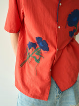 花刺繡sagara h/s襯衫