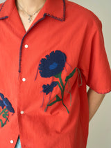 花刺繡sagara h/s襯衫