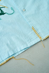 花刺繡sagara h/s襯衫