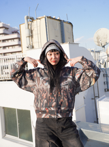 Full graphic double zip hoodie