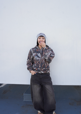 Full graphic double zip hoodie