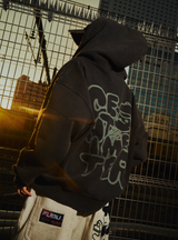 Doodle logo assorted zip hoodie