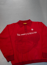 vector mosaic long knit polo