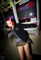 90 Logo Glitter Light Zip Hoodie【9090girl】