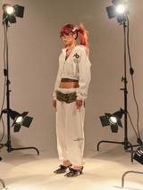 90 Logo Glitter Light Sweat Pants 【9090girl】