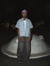 Ruler paint baggy denim