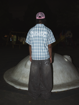 Ruler paint baggy denim