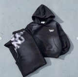 universal logo powder spray hoodie