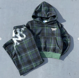 universal logo powder spray sweat pants