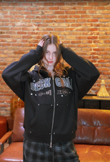 Reversible zip hoodie