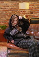 Reversible zip hoodie