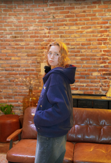 Reversible zip hoodie