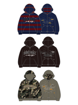 Reversible zip hoodie