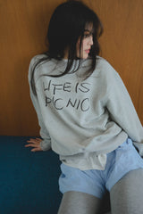 Shesaidthat×common gull products. Nice to meet you. “life is picnic sweat”