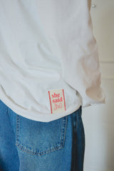 Shesaidthat×common gull products. Nice to meet you. "Long sleeve tee"