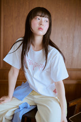 shesaidthat×common gull products. こんにちは、コーヒーでもどうですか?” flower tee ”