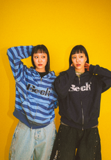 OG logo thermal zip hoodie