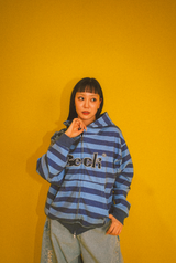 OG logo thermal zip hoodie