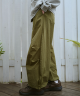 Ripstop Nylon Wide Pants