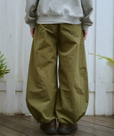 Ripstop Nylon Wide Pants