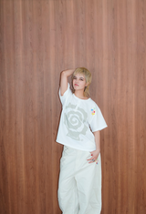 Round logo work pants