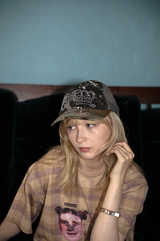Baseball logo mesh cap