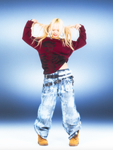 Bullet Logo Painted Dirty Denim Pants