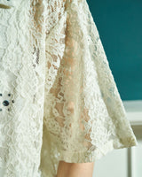 FLOWER BIJOU SHEER H/S 셔츠