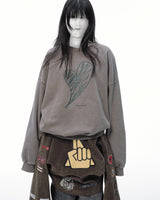 HEART PRINTED CREWNECK SWEAT