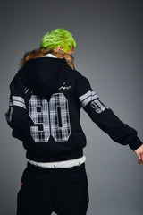 Numbering Check Zip Hoodie