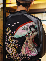 【9090×ラヴ上等】Ukiyo-e Embroidered Souvenir Jacket