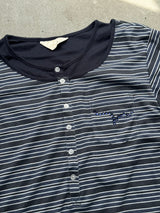 2-Layered Henley Rhinestone Tee