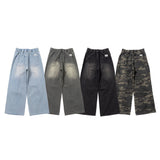 宽松过染牛仔布