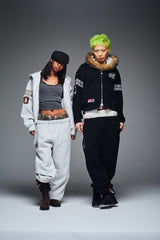 Numbering Check Zip Hoodie