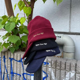 H logo knit cap
