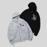 花花公子X Genzai拼貼拉鍊連帽衫