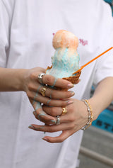 하트 스톤 로고 팔찌