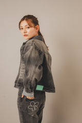 Flower Logo Denim Blouson