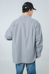 連鎖徽標條紋襯衫