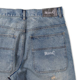 BU damage baggy denim pants