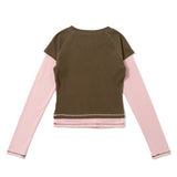 waffle layered long tee