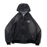 King Logo Vintage Denim Hoodie