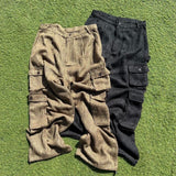 TWEED CARGO PANTS
