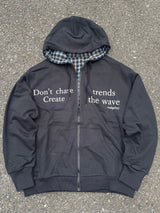 check reversible zip parker