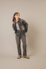 Flower Logo Denim Blouson